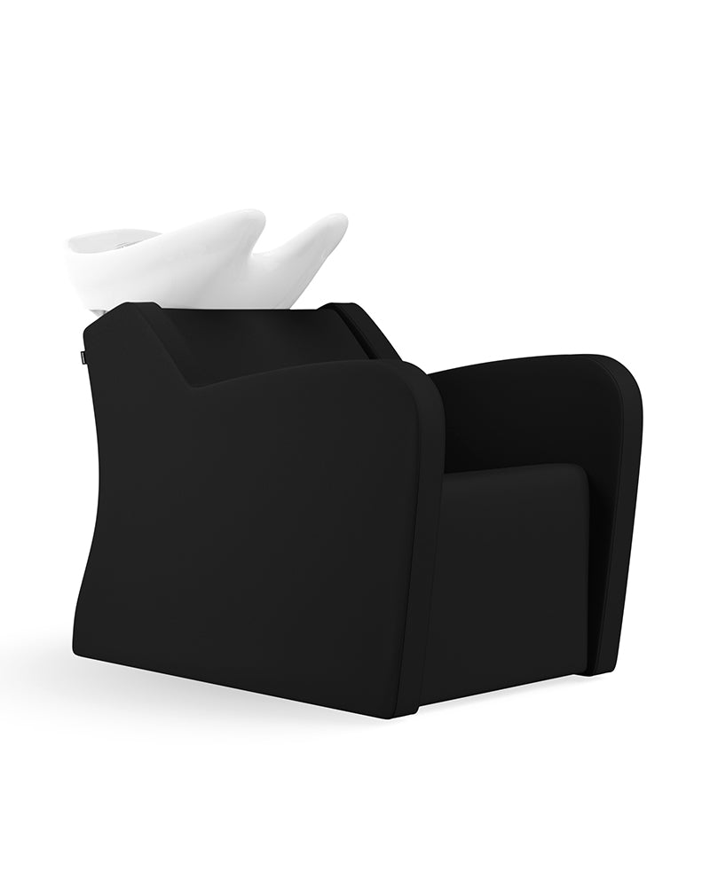 Fredda II - Black washing unit with massage with white basin